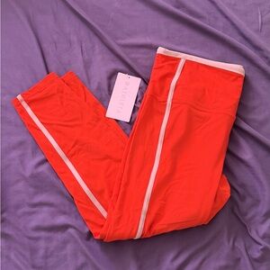 Athleta Bright red Leggings with Accents
